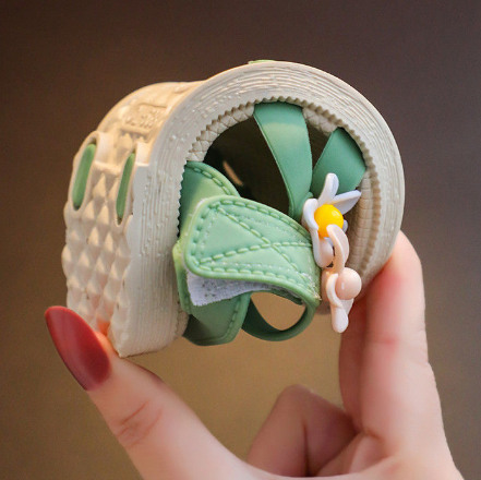 Little Girls Sandals 2022 Summer New Flower Simple Cute Pink Women Sandals Toddler Children Baby Soft Casual School Girl Shoes