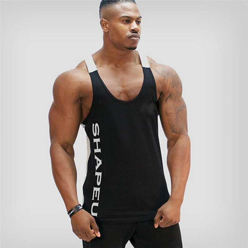 Casual Men Bodybuilding Sport Fitness Workout Vest Muscle Sleeveless Shirt Tank Top Plus Size M-2XL