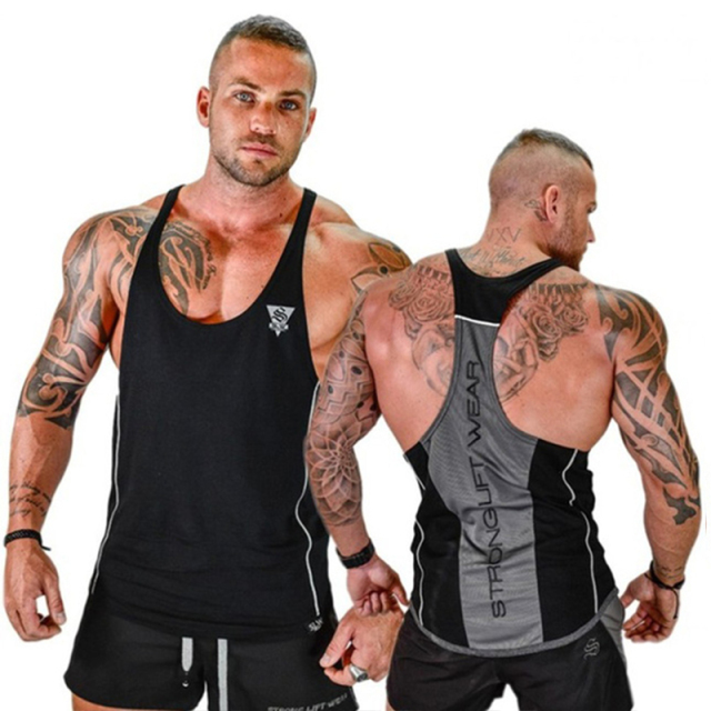 Bodybuilding Tank Tops Men Gym Workout Fitness sleeveless shirt Male Summer Cotton Undershirt Casual Singlet Vest Clothing