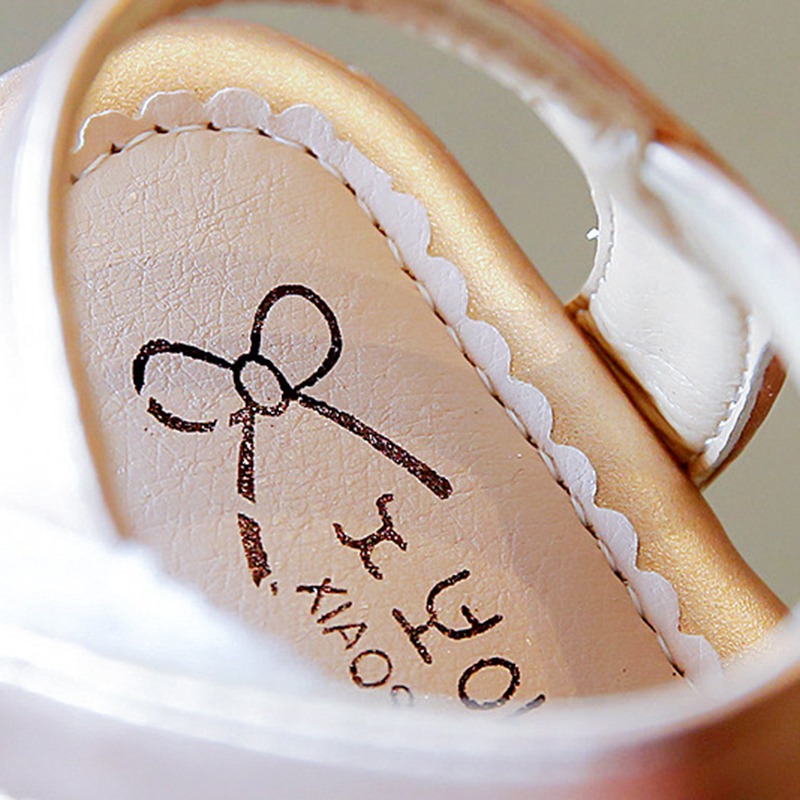Girls Sandals Summer Solid Color Bowknot Girl Princess Sandals Shoes Kids Children Soft Bottom Non-slip Baby Beach Shoes