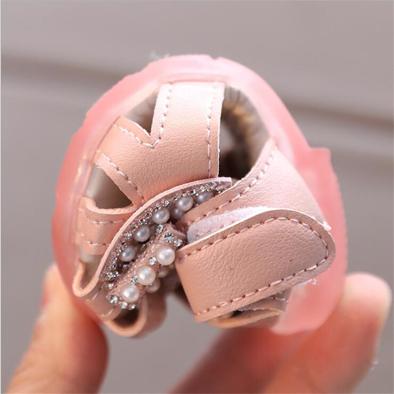 Newest Summer Baby Sandals Fashion Leathers Sweet Children Sandals for Girls Toddler Baby Breathable Soft Bottom Hollow Sandals Toddler Girls' Shoes