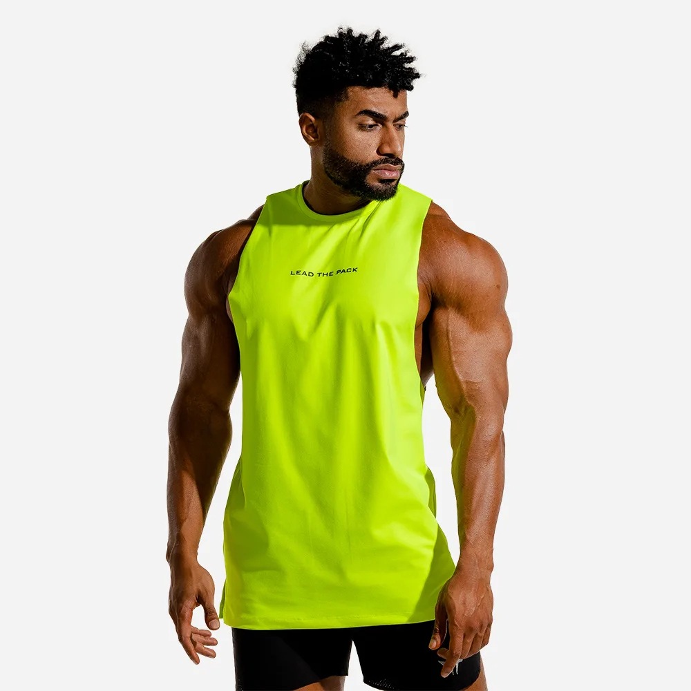 Bodybuilding Cool Fluorescent Colors Tank Top Men Gyms-clothing Stringer Fitness Gyms Shirt Muscle Workout Tank Top
