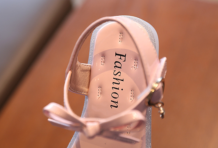 2022 Summer Korean Fashion Girls Sandals Big Kids Bow Princess Shoes Soft Sole Little Girls Casual Beach Shoes for Wedding 26-36
