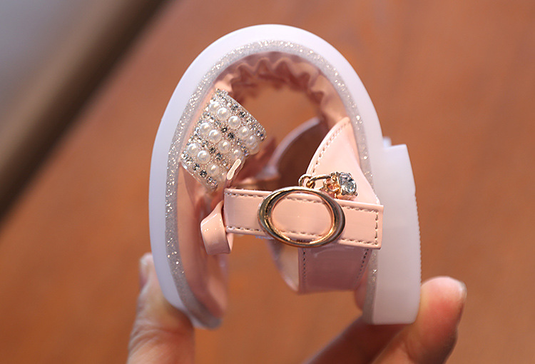 2022 Summer Korean Fashion Girls Sandals Big Kids Bow Princess Shoes Soft Sole Little Girls Casual Beach Shoes for Wedding 26-36