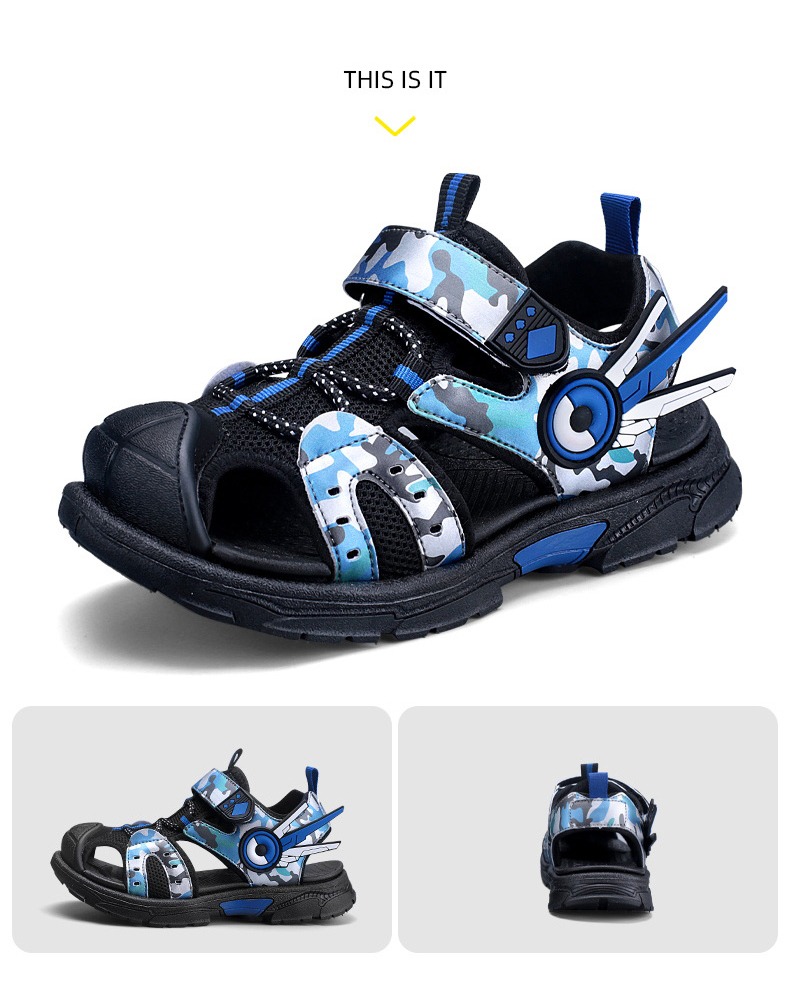 2022 New Summer Kid Non-Slip Shoes Boys Girls Beach Sandals Two Wear Antiskid Lightweight Fashion Sneaker Water Shoe For Child