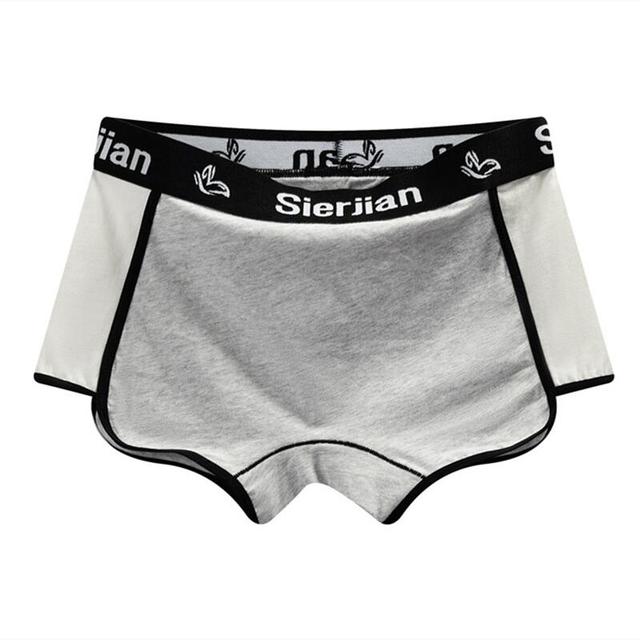 4pcs Colorblock Cotton Women's Boxers Fashion Home Pants Sports Fitness Stretch Boxers Breathable Seamless Female Panties