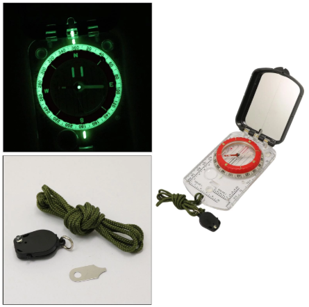 Compass Magnifier Multifunctional Map Ruler Clinometer Outdoor Boating