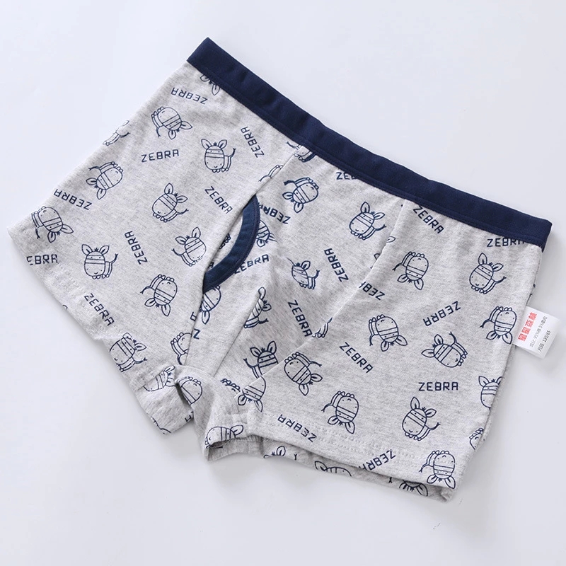 2Pcs Children Boys Underwear Cartoon Children's Shorts Panties Baby Boy Toddler Boxers Stripes Teenagers Cotton Underpants