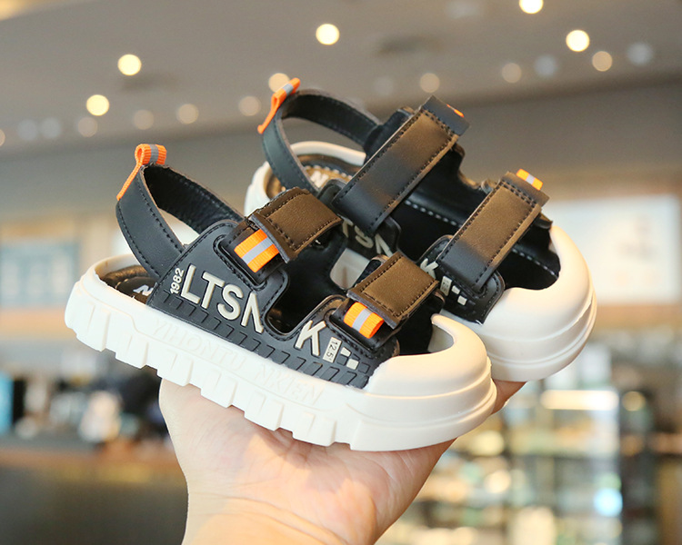 Size 21-30 Kids Summer Casual Soft Bottom Beach Shoes Children Light Sandals For Girls Boys Baby Wear-resistant Toddler Shoe