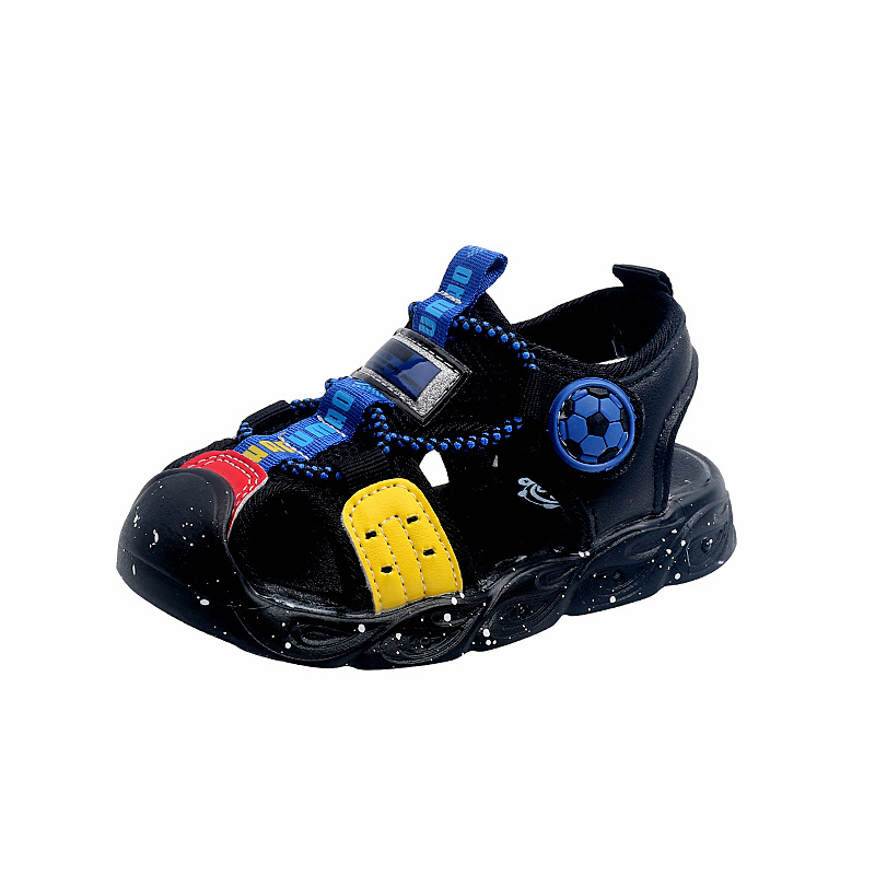 Size 21-30 Baby Boy Led Sandals Glowing Luminous Shoes for Kids Girls Summer Children Sandals with Lights Football Led Sandalias