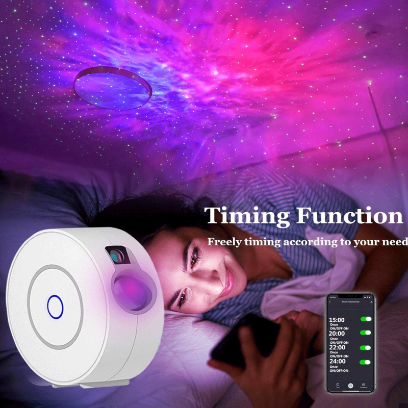 Tuya Smart Star Projector WiFi Laser Starry Sky Projector Waving Led Colorful Car Home Atmosphere Light Wireless Control Alexa