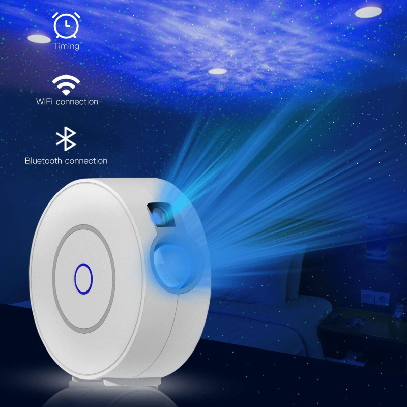 Tuya Smart Star Projector WiFi Laser Starry Sky Projector Waving Led Colorful Car Home Atmosphere Light Wireless Control Alexa