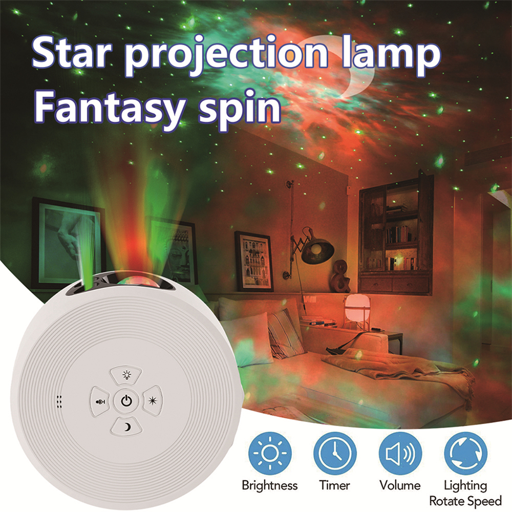 Led Starry Sky Projector Star Light Voice Music Control Colorful Night Lamp Moon Nebula Projection Bedroom Decoration Home Gift
