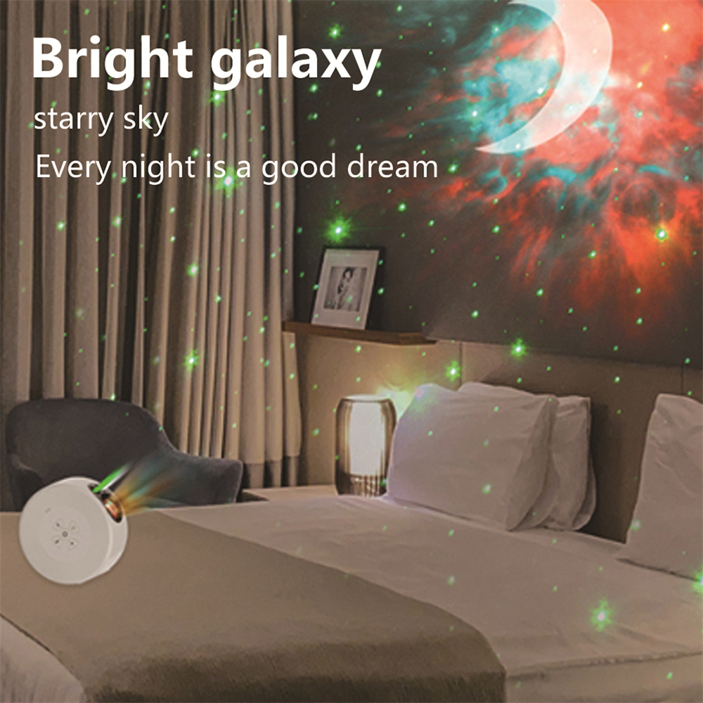 Led Starry Sky Projector Star Light Voice Music Control Colorful Night Lamp Moon Nebula Projection Bedroom Decoration Home Gift