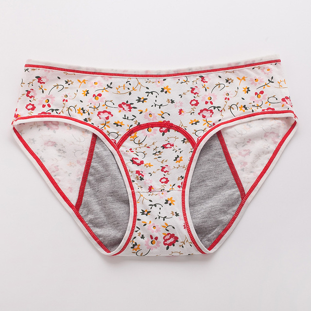 3Pcs Menstrual Panties Women's Cotton Briefs Three Layers Of Leak-proof Girls Physiological Pants Student Mid Waist Panties