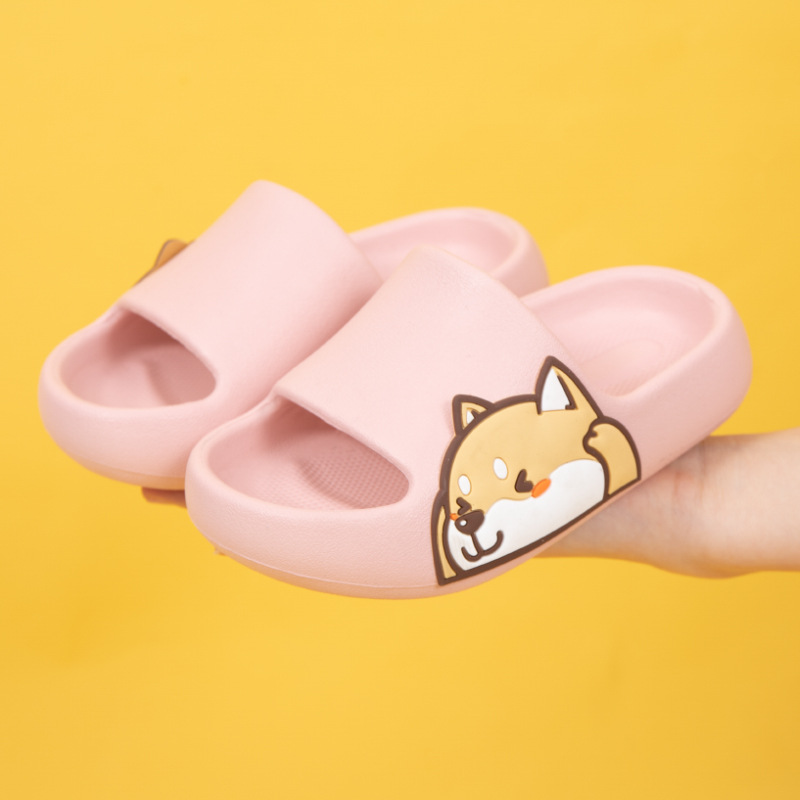 New Children Slipper Spring Summer Cartoon Cute Shiba Inu Non-slip Home Bathroom Baby Sandals Slippers Kids Baby Shoes