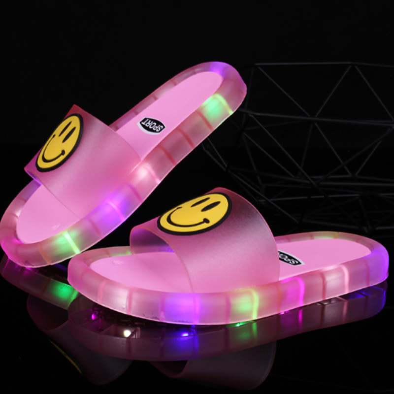 Boys Girls Slippers Prints Sandals Lighted Fashion Cute Children Shoes Bathroom Children Toddler Sandals Flat Heels