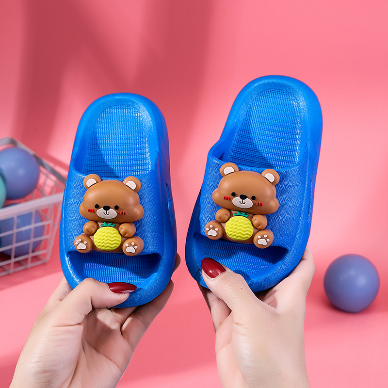 Indoor slippers cartoon home slides children's flat shoes summer shower slippers baby lovely