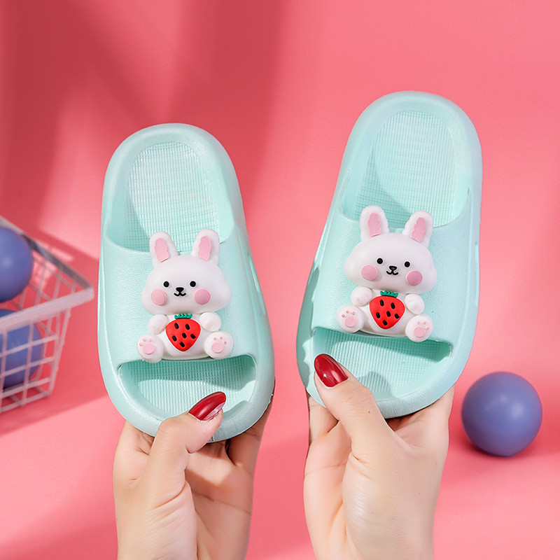 Indoor slippers cartoon home slides children's flat shoes summer shower slippers baby lovely