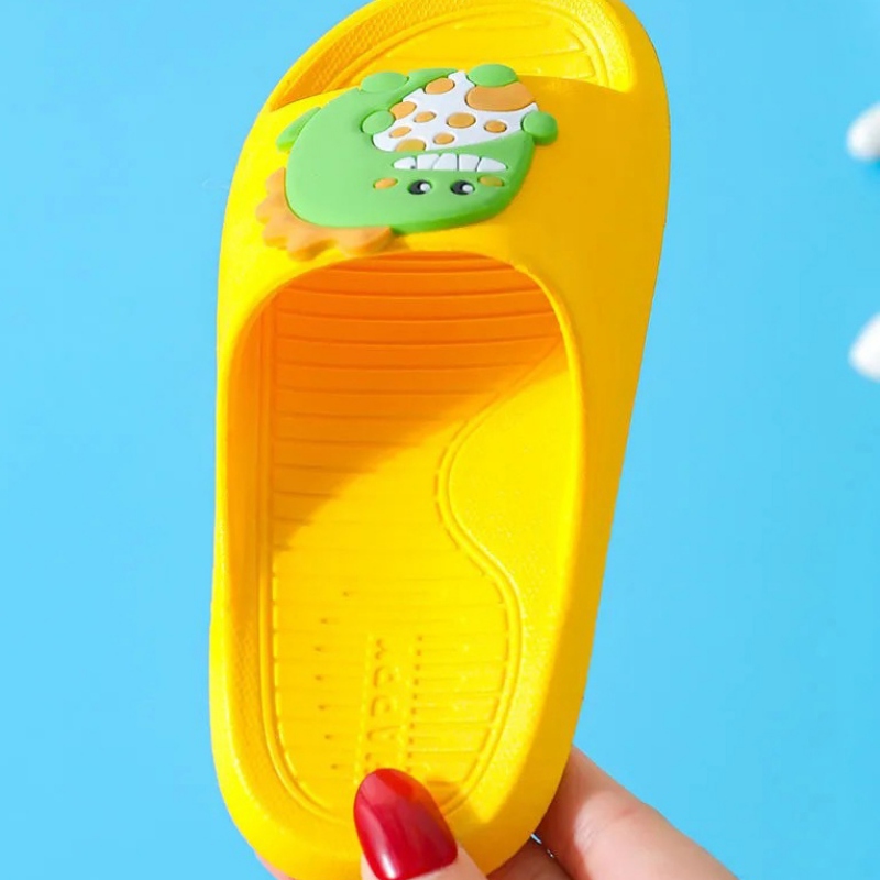 Cartoon Dinosaur Slippers Baby Home Bathroom Soft Indoor Outdoor Slippers Boys Girls Summer Kids Beach Shoes