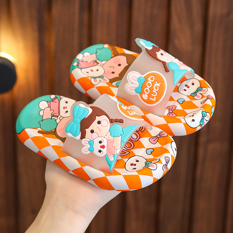 Children Slippers Cartoon Home Princess Shoes for Boy Girl Cute Sandals Soft House Slippers Beach Child Adults Kids Baby Slides
