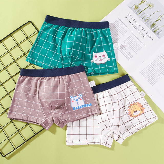 3Pc/Lot Children's Underwear for Kids Cartoon Shorts Soft Cotton Underpants Boys Panties