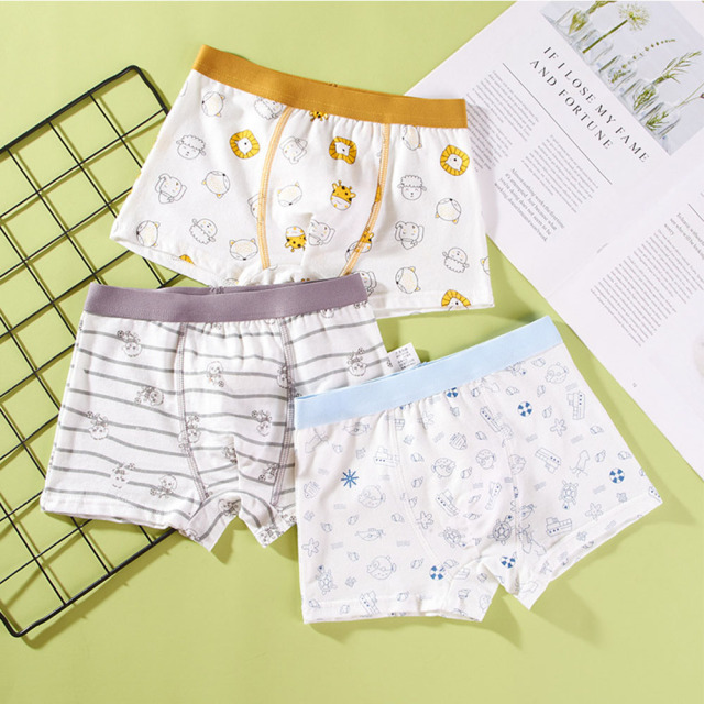 3Pc/Lot Children's Underwear for Kids Cartoon Shorts Soft Cotton Underpants Boys Panties