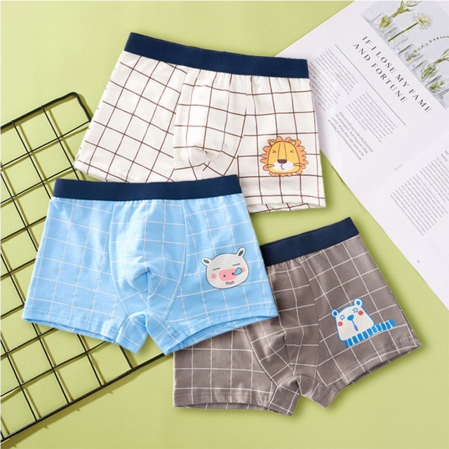 3Pc/Lot Children's Underwear for Kids Cartoon Shorts Soft Cotton Underpants Boys Panties