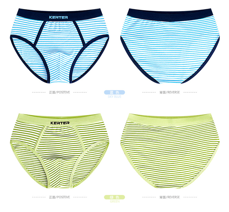 2Pcs Stretchy Striped Boys Underwear Brifes Cotton Boys Clothes Comfortable Kids Panties for 3 4 6 8 10 12 Years Old
