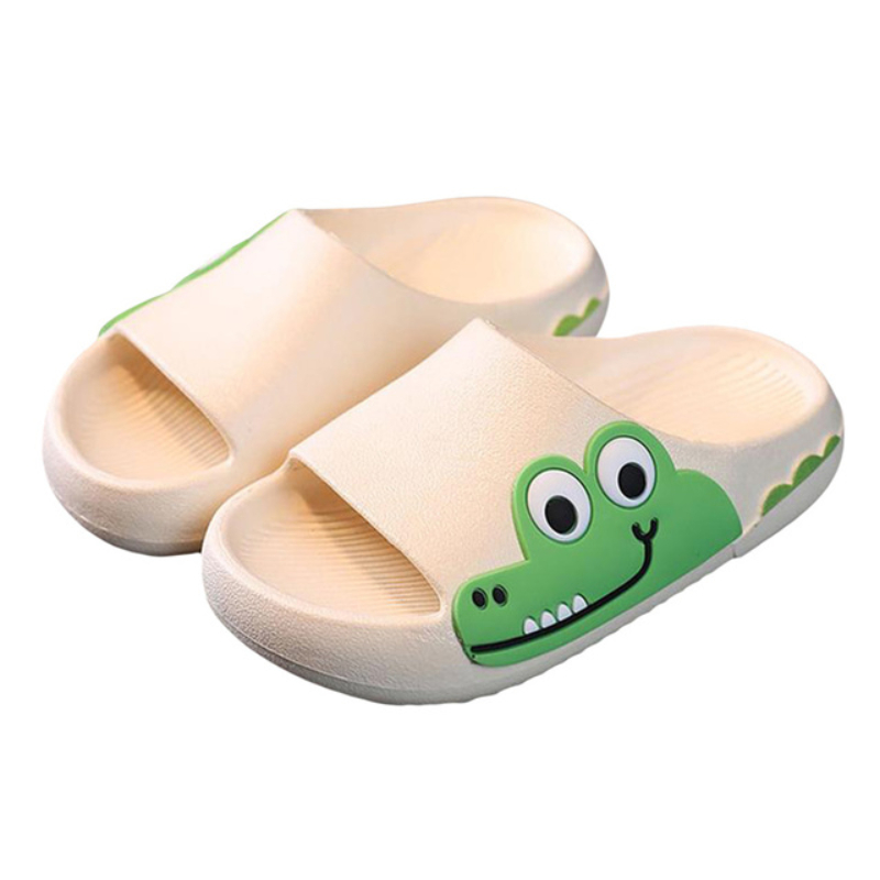 Boys Girls Slide Sandals Cute Cartoon Dinosaur Children Anti-Slip Beach Summer Slippers Shower Pool Shoes