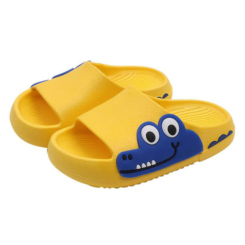 Boys Girls Slide Sandals Cute Cartoon Dinosaur Children Anti-Slip Beach Summer Slippers Shower Pool Shoes