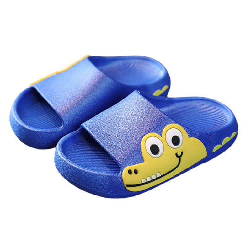 Boys Girls Slide Sandals Cute Cartoon Dinosaur Children Anti-Slip Beach Summer Slippers Shower Pool Shoes