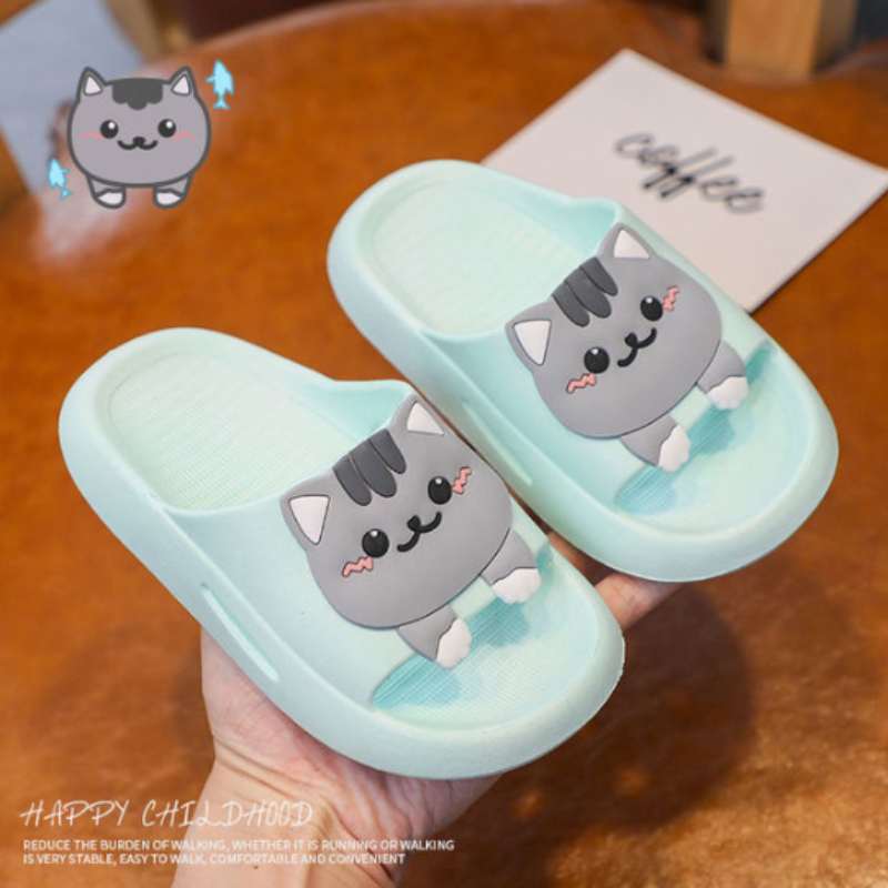 Children's Slippers Summer Non-slip Bath Cartoon Household Children Slipper  Kids Baby Shoes