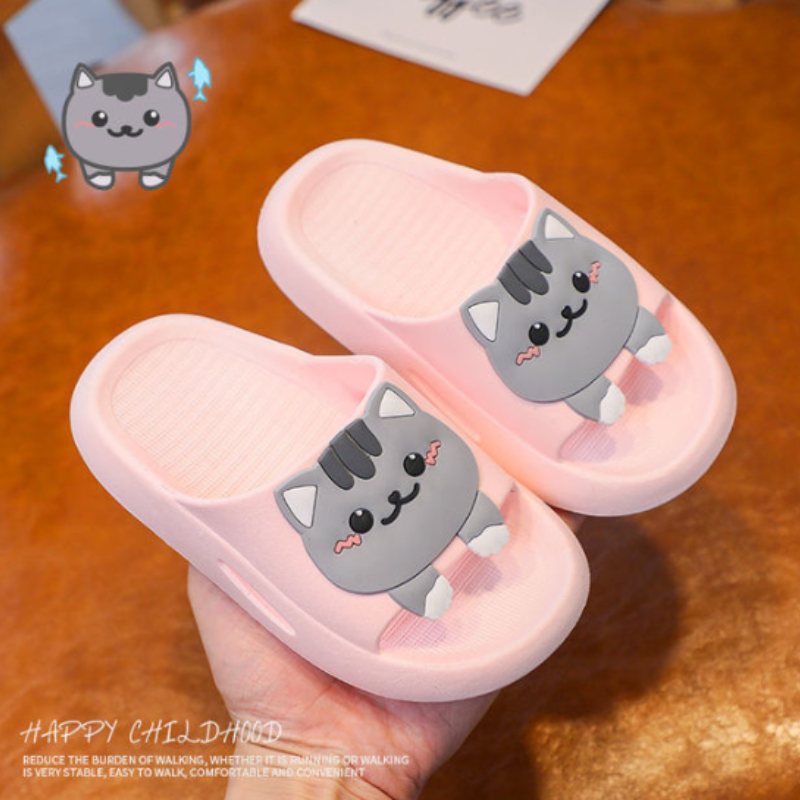 Children's Slippers Summer Non-slip Bath Cartoon Household Children Slipper  Kids Baby Shoes
