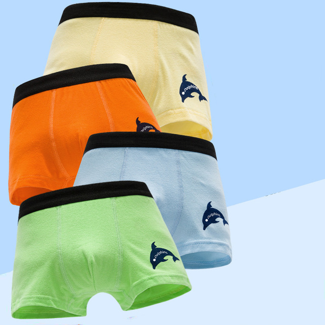 4Pcs Boy's Panties Cartoon Underwear for Kids Teenager Underpants Children Shorts 4pcs/lots Men Stacked Pants  Baby Clothes Pantys