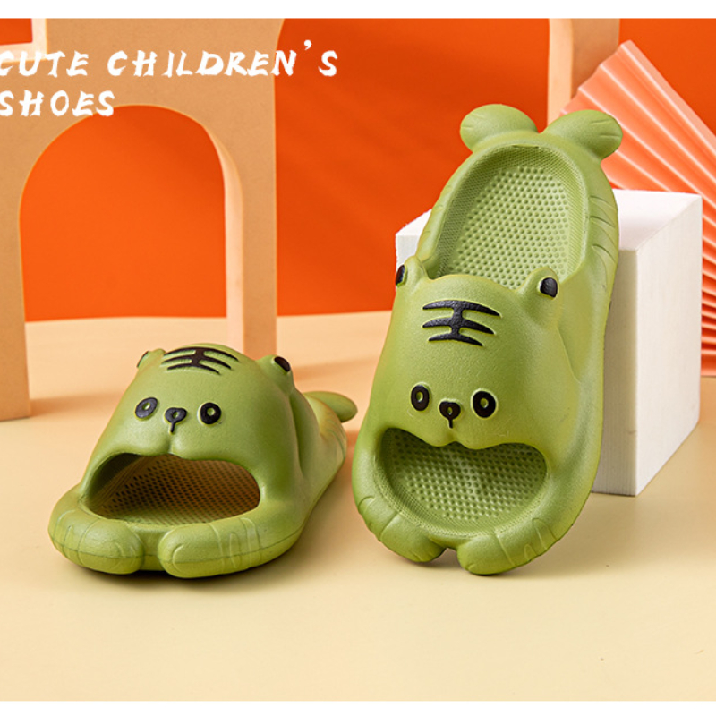 Children slippers Fashion Anime Tiger Summer Solid Color Kids Casual Home Slipper Eva Baby Shoes Beach Slides shower slippers