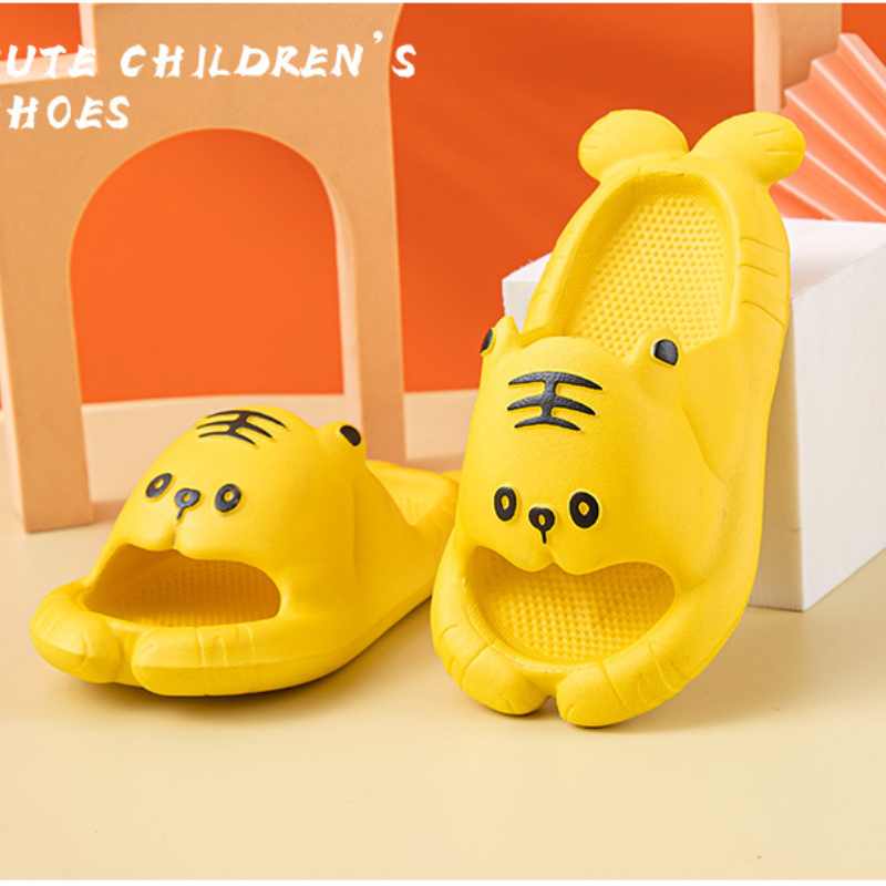 Children slippers Fashion Anime Tiger Summer Solid Color Kids Casual Home Slipper Eva Baby Shoes Beach Slides shower slippers