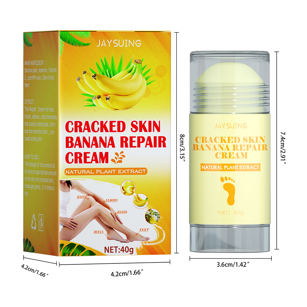 Foot Crack Cream Heel Chapped Peeling Repair Anti Dry Crack Remove Dead Skin Moisturizing Softens Feet Care Banana Oil Foot Care