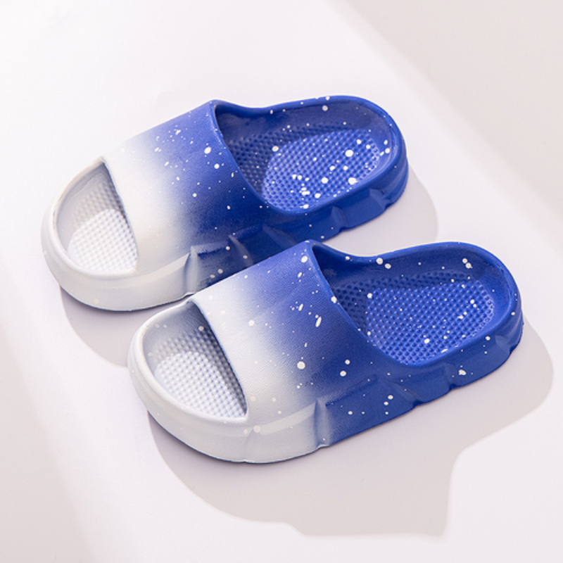Summer Boys and Girls Sky Gradient Beach Flat Sandals Home Shoes Children Soft Bottom Non-slip Cute Casual Children's Slippers