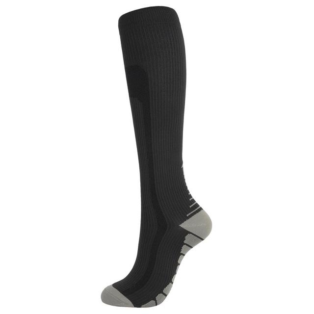 Unisex Compression Stockings 7-Color Nylon Sports Socks Solid Color Stockings Best for Anti Fatigue Pain Relief Knee High Sock