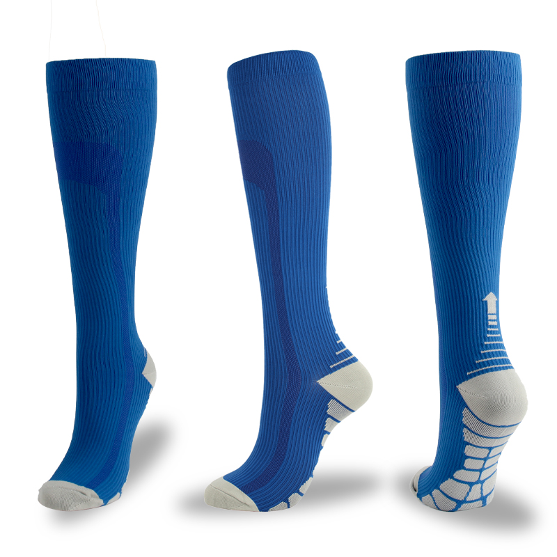 Unisex Compression Stockings 7-Color Nylon Sports Socks Solid Color Stockings Best for Anti Fatigue Pain Relief Knee High Sock