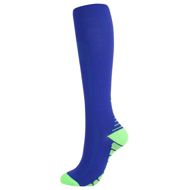 Unisex Compression Stockings 7-Color Nylon Sports Socks Solid Color Stockings Best for Anti Fatigue Pain Relief Knee High Sock