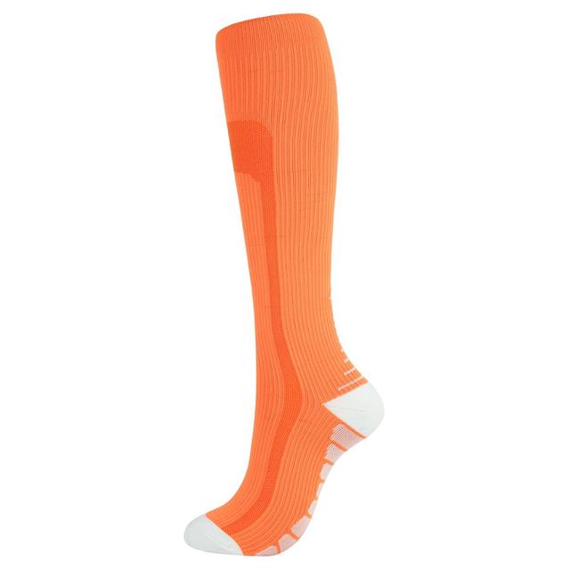 Unisex Compression Stockings 7-Color Nylon Sports Socks Solid Color Stockings Best for Anti Fatigue Pain Relief Knee High Sock