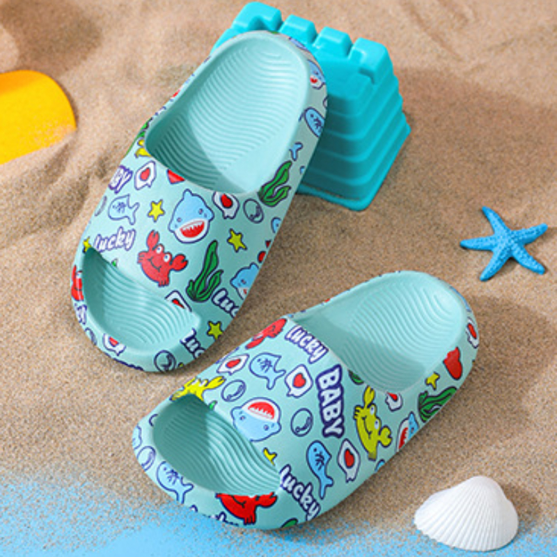 Cute Toddler Shoes Children's Slippers Soft Cartoon Slippers Bottom Non-slip Baby Slippers In Summer Bathroom Girls' Child Shoe