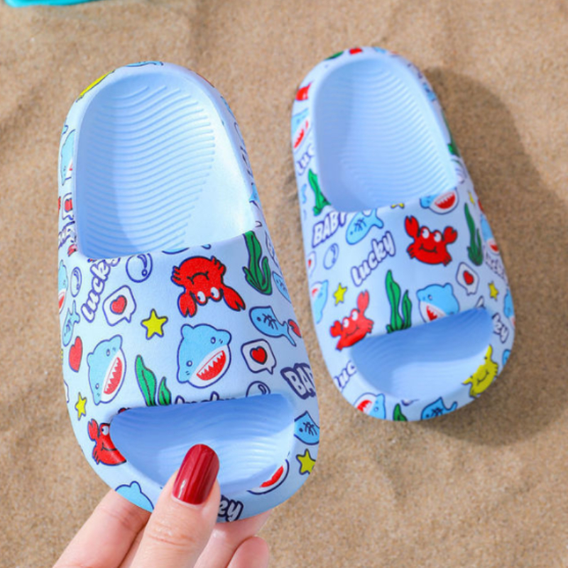 Cute Toddler Shoes Children's Slippers Soft Cartoon Slippers Bottom Non-slip Baby Slippers In Summer Bathroom Girls' Child Shoe