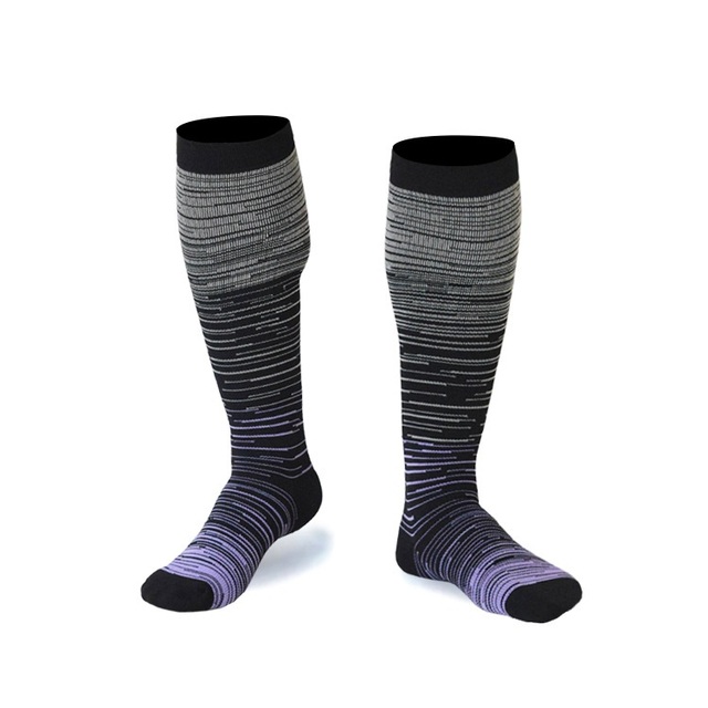 Gradient Compression Socks Sport Men's and Women's Socks Knee High Sport Sock Outdoor Riding Nylon Socks Compression Socks