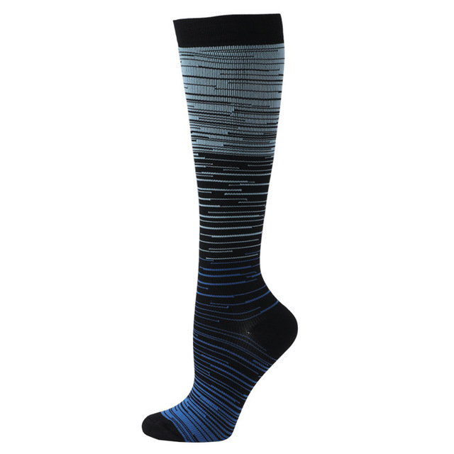 Gradient Compression Socks Sport Men's and Women's Socks Knee High Sport Sock Outdoor Riding Nylon Socks Compression Socks