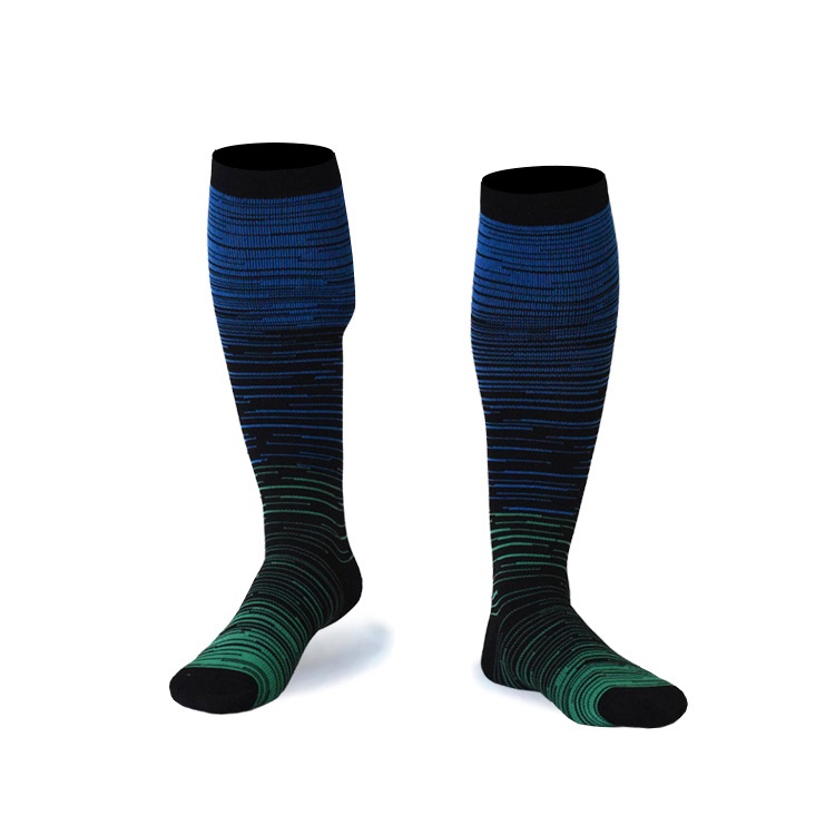 Gradient Compression Socks Sport Men's and Women's Socks Knee High Sport Sock Outdoor Riding Nylon Socks Compression Socks