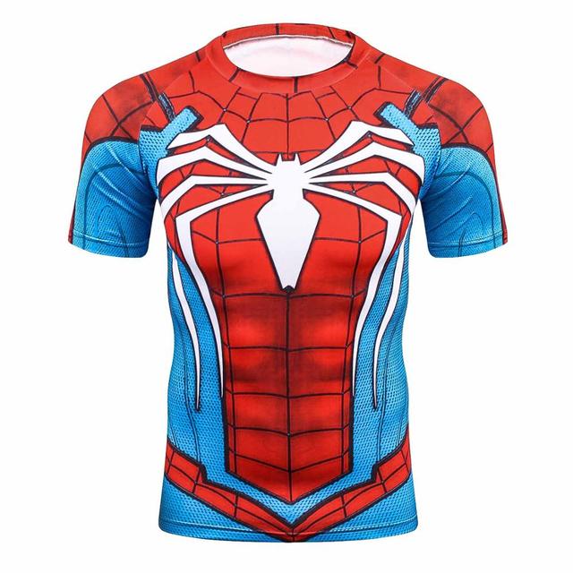 3D Printed T-shirts Men Compression Shirt Short Sleeve Tights Fitness T Shirt Male Tops Weight lifting Base Layer