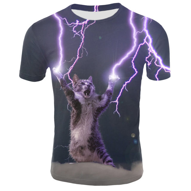 Summer 3d Printed Thunder Cat T-shirt For Men Casual Short Sleeve Fashion Oversized Men's T Shirt